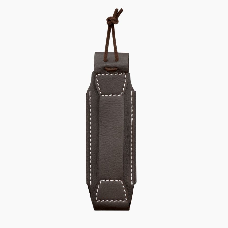 Opinel - N°08 Stainless Steel Folding Knife+Sheath|Beechwood Handle|Stainless Steel Folding Knife with Walnut Handle with Leather Sheath