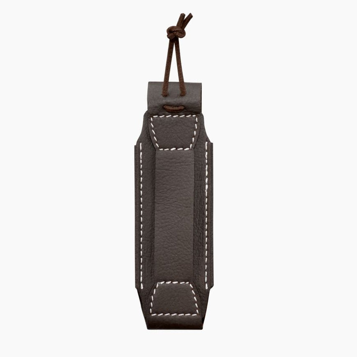 Opinel - N°08 Stainless Steel Folding Knife+Sheath|Beechwood Handle|Stainless Steel Folding Knife with Walnut Handle with Leather Sheath