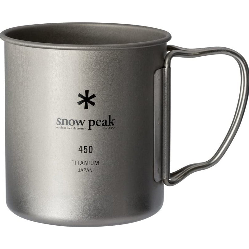 Snow Peak - Titanium Single Cup 450|Single Layer Titanium Cup 450ml|MG-143