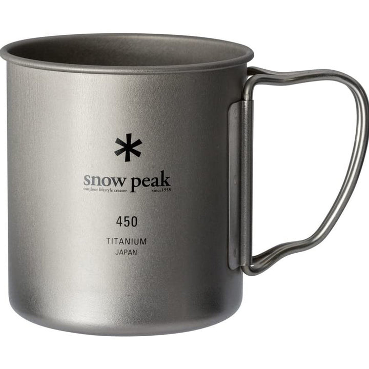 Snow Peak - Titanium Single Cup 450|Single Layer Titanium Cup 450ml|MG-143