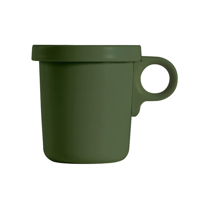 Ovject - Enamel Hook Mug 360ml|Enamel mug with lid|Can be used with open flame