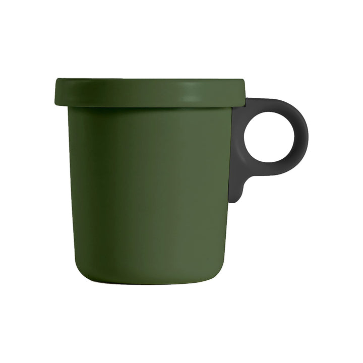 Ovject - Enamel Hook Mug 360ml|Enamel mug with lid|Can be used with open flame