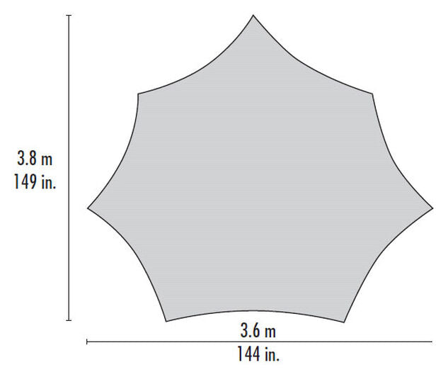 MSR - Rendezvous Sun Shield 120 Wing V2 Shelter|1-4 Person Canopy