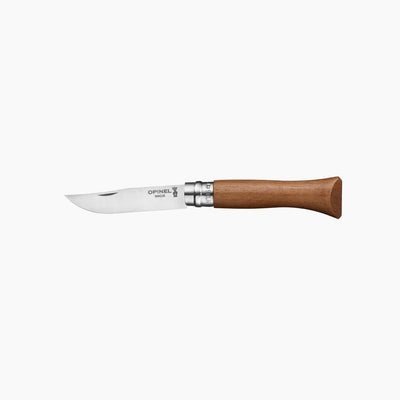 Opinel - N°06 Stainless Steel Folding Knife｜Walut Wood Handle｜不鏽鋼胡桃木柄摺刀