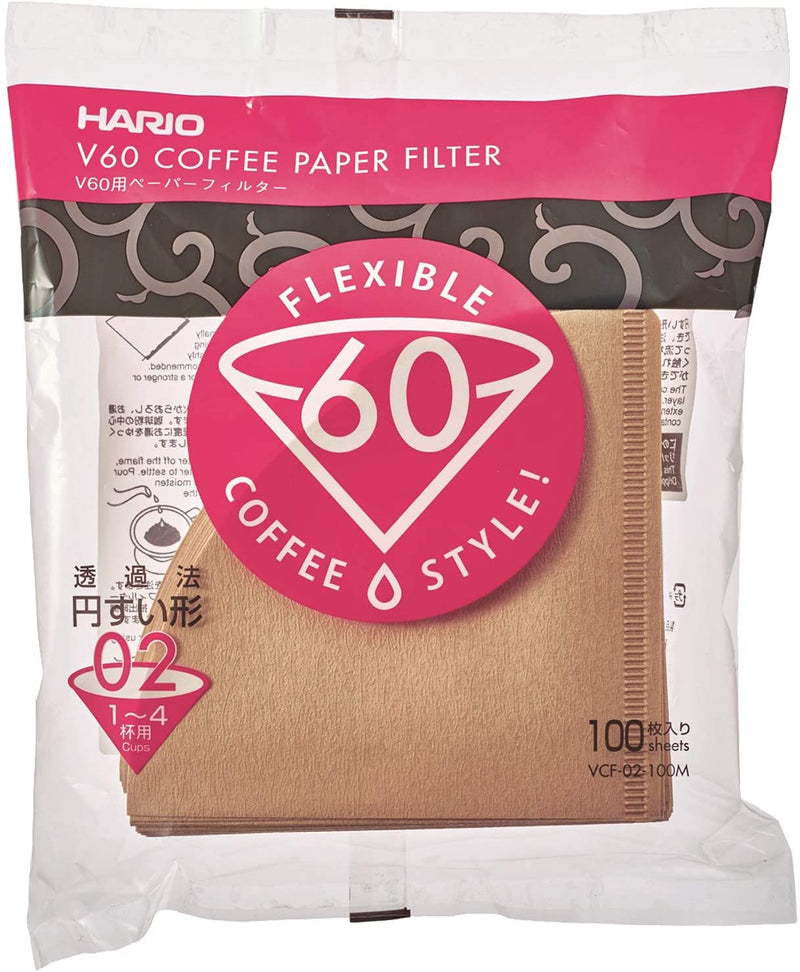 Hario - V60 Bleached and Unbleached Hand-Pour Coffee Filters｜VCF-01/02｜1-2 cups/1-4 cups｜