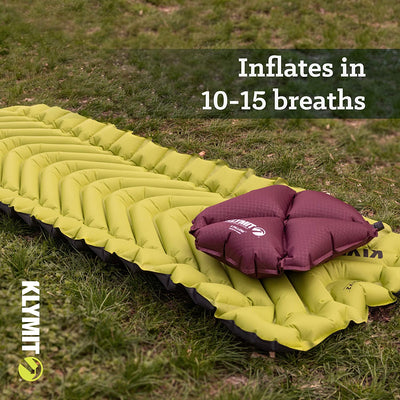 Klymit - Static V2 Single Inflatable Sleeping Pad｜Weight 470g｜Small storage volume｜Ultralight Sleeping Pad